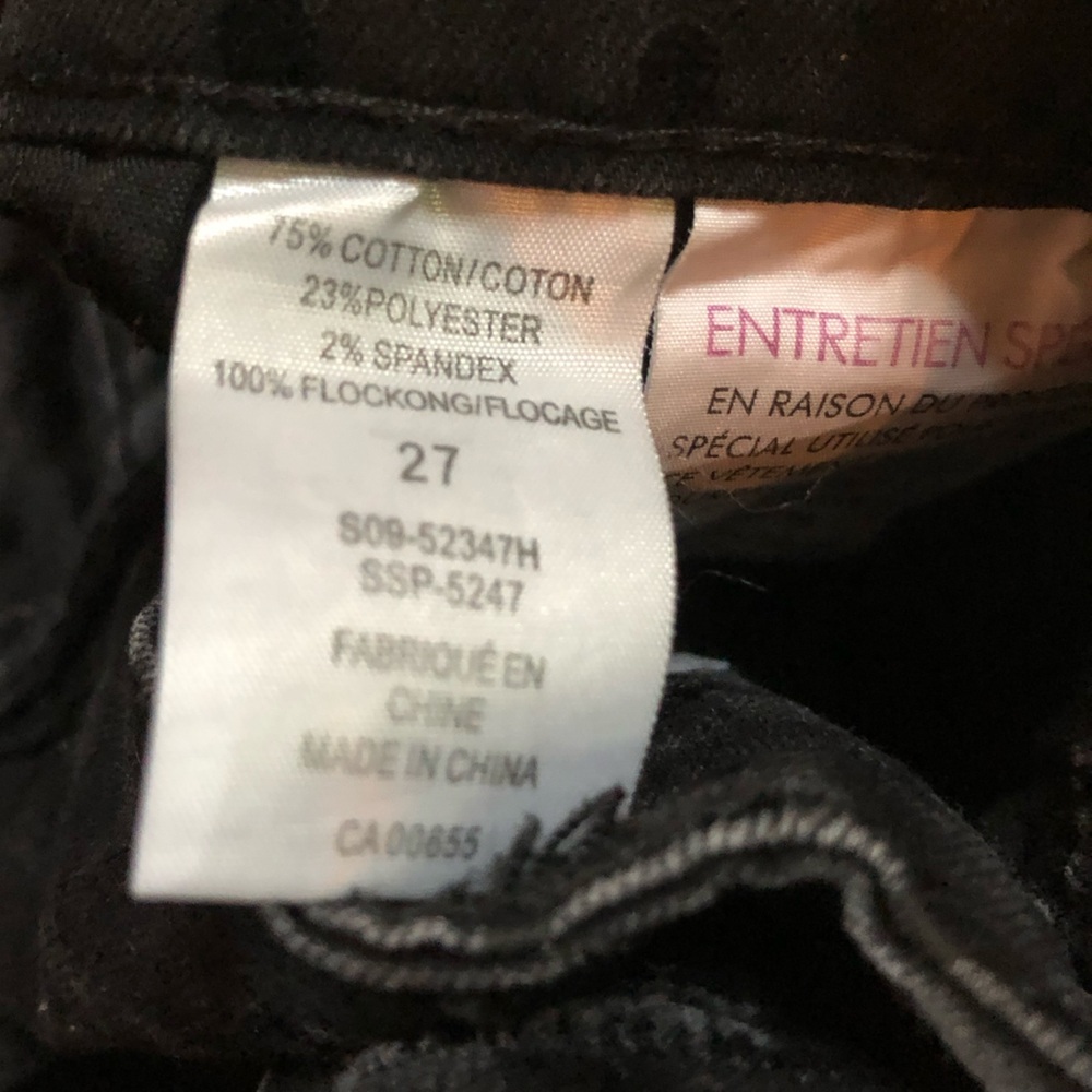 ✅3/20$ Black Dots Pants Skinny  Size 27 - Picture 5 of 5